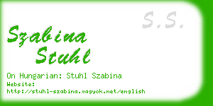 szabina stuhl business card
